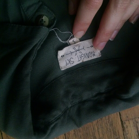 Olive green sleeveless dress pockets - Picture 3 of 5